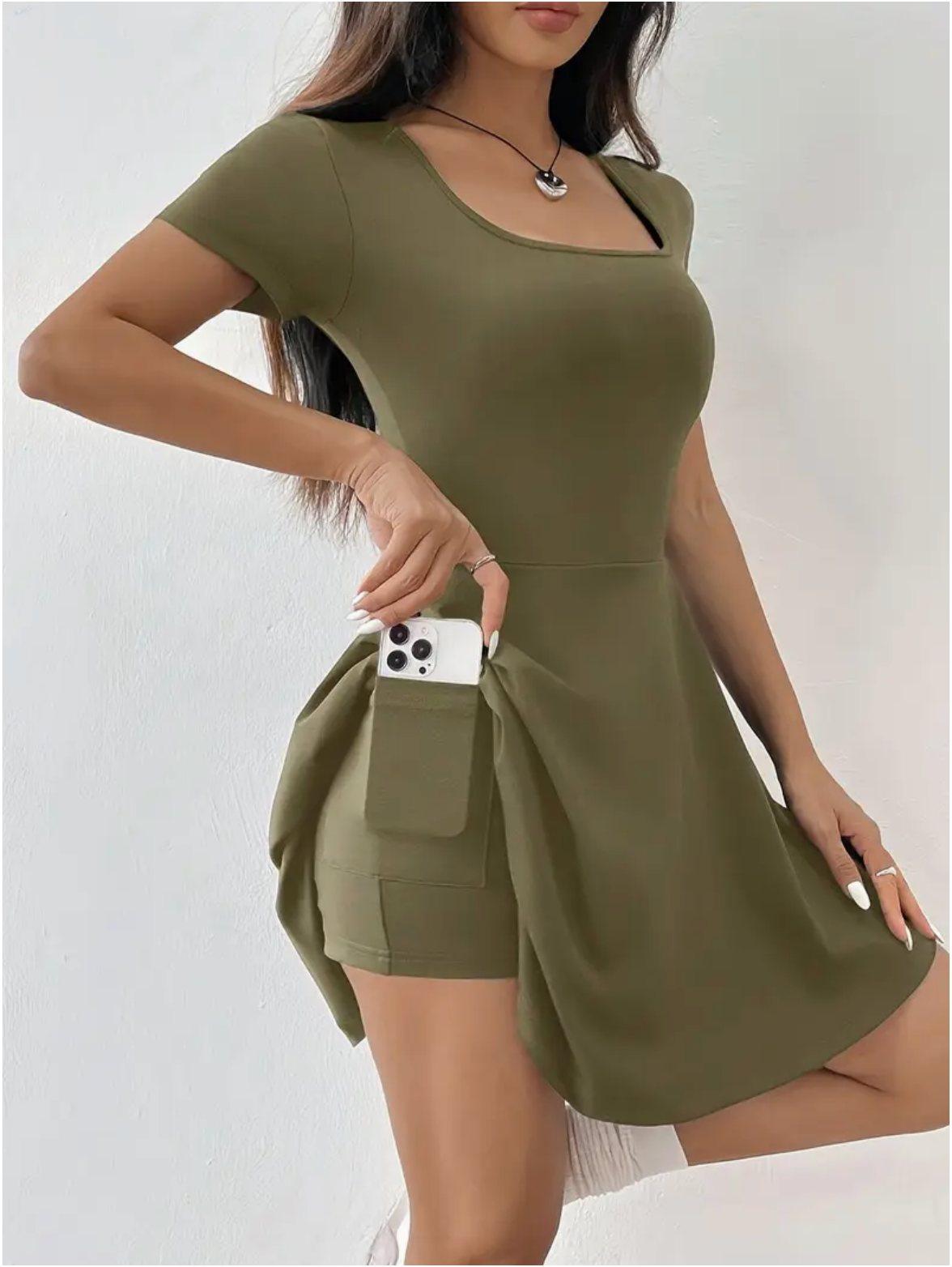 2-in-1 Zomerjurk met Ingebouwde Short