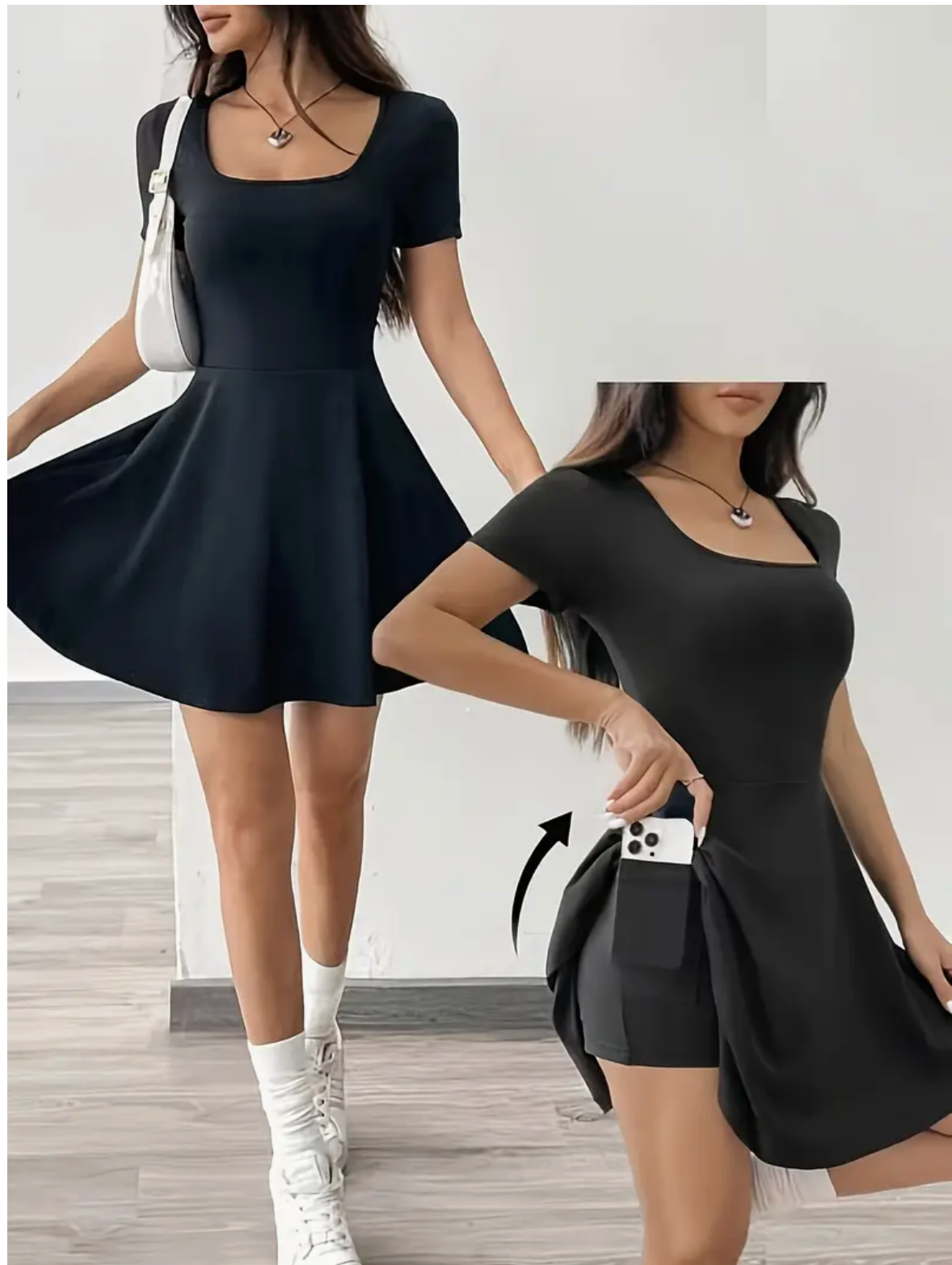 2-in-1 Zomerjurk met Ingebouwde Short