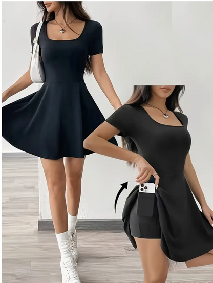 2-in-1 Zomerjurk met Ingebouwde Short